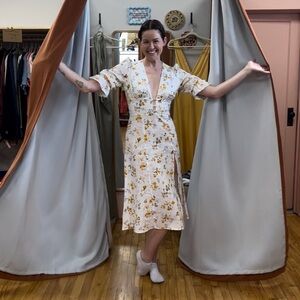 100% linen reformation dress